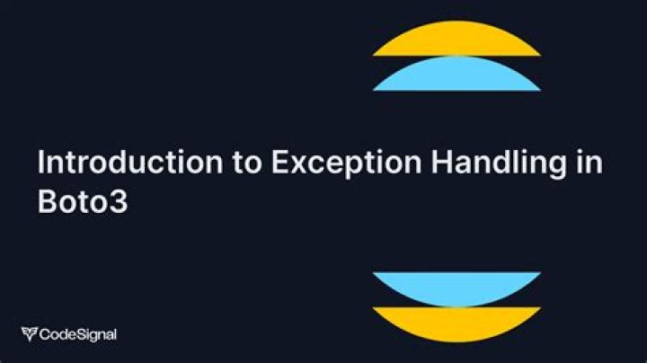 Error handling — Boto3 Docs 1.16.26 documentation